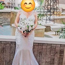 Ivory wedding dress size 8