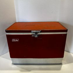 Vtg Red Coleman Cooler