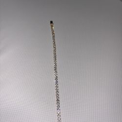 Gold Moissanite Tennis Bracelet 