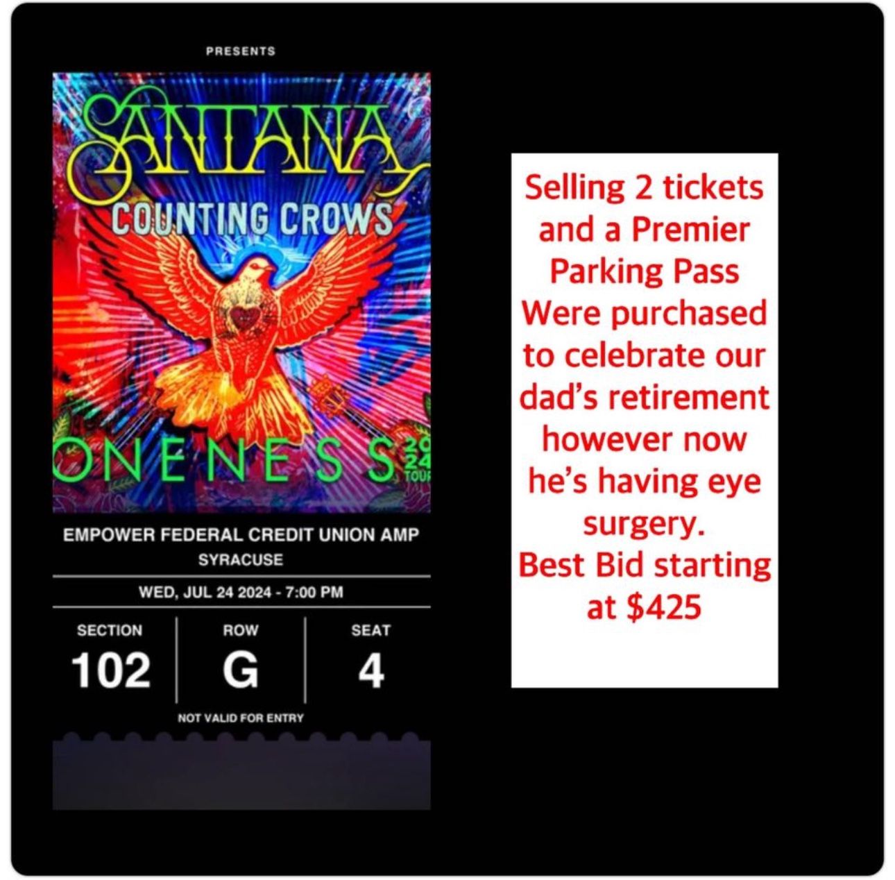Concert tickets