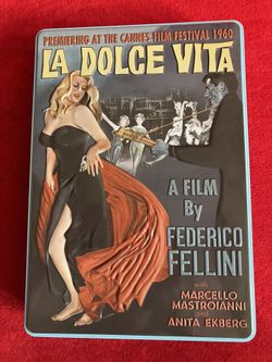 La Dolce Vita Federico Fellini film metal box tin retro ** EMPTY - NO CHOCOLATE **