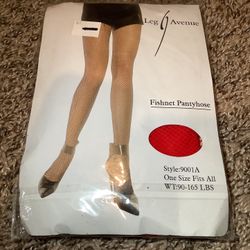 Leg Avenue fishnet pantyhose, style 9001A, color red, One Size