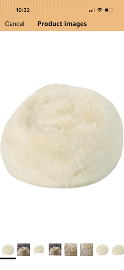 3 foot faux fur bean bag chair