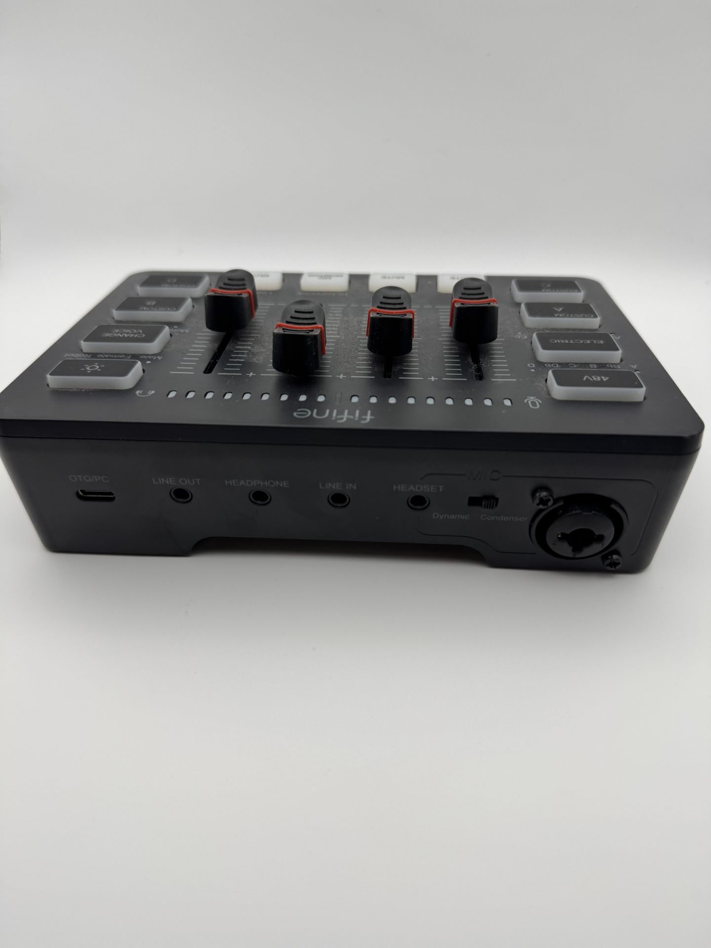 FIFINE AmpliGame SC3 Audio Mixer w/ RGB – Clean