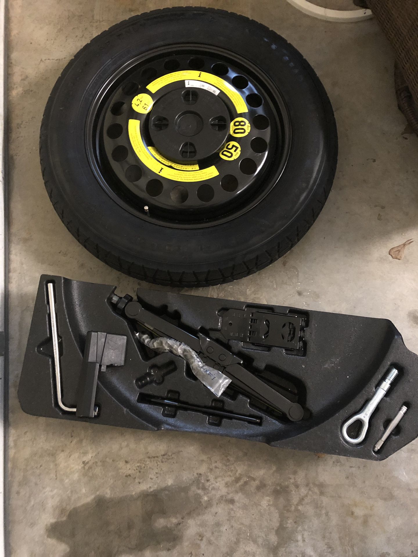 2010 MERCEDES ML 350 spare tire, jack, and tool kit