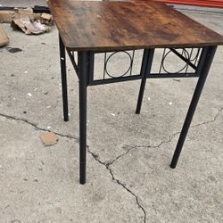 Folding Dining Room Table, Industrial Square Foldable Table for Small Space Kitchen, Dining Room