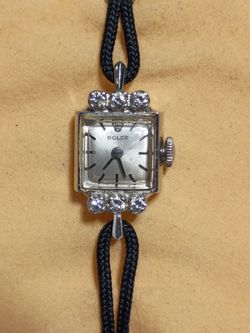 Rolex 14k white gold and diamond
