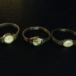 (3) Ladies watches $45.00  CASH. TEXT FOR PRICES Watches NEED batteries.