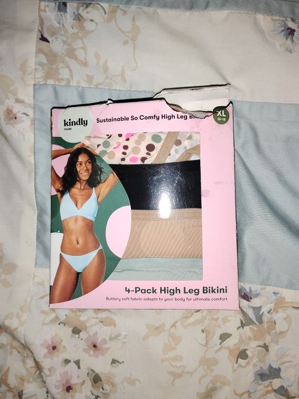 Multi-colored Kindly Yours Four Pack Of Highly Bikini Extra Large Underwear Brand New