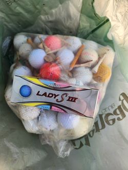Bag full of golf balls