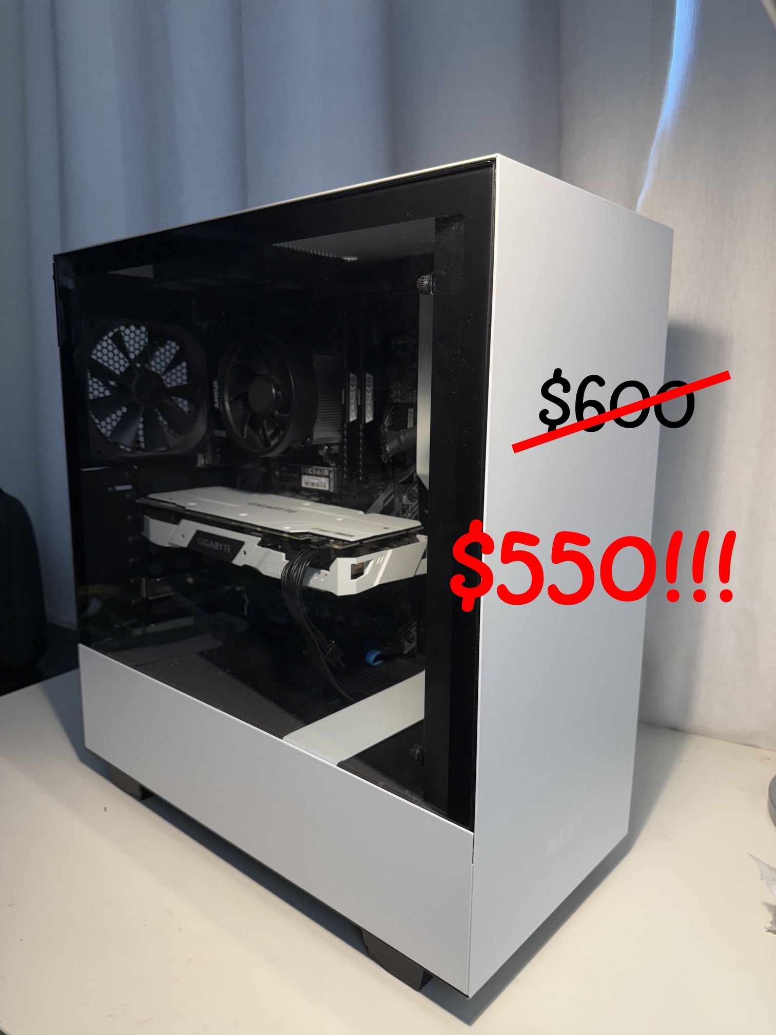 CLEAN GAMING PC - 1TB SSD, 2060 Super, Ryzen 5 3600X