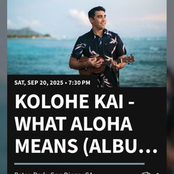 Kolohe Kai Saturday 9/20 (2 Tickets)