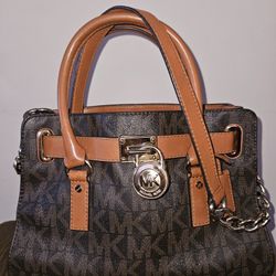 The Icon Michael Michael Kors Hamilton Medium Logo Satchel/ Top Handle Bag