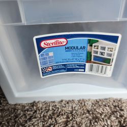 Sterilite Clear And White Storage Container Box With Single Sliding Drawer 