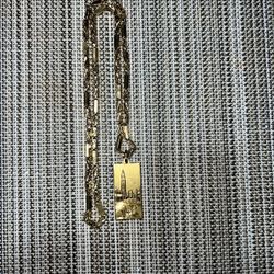 18K Gold Chain and Charm for Sale