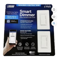 Feit Electric Wi-Fi Smart Dimmer 3-Way Single-Pole Switch (2-Pack)