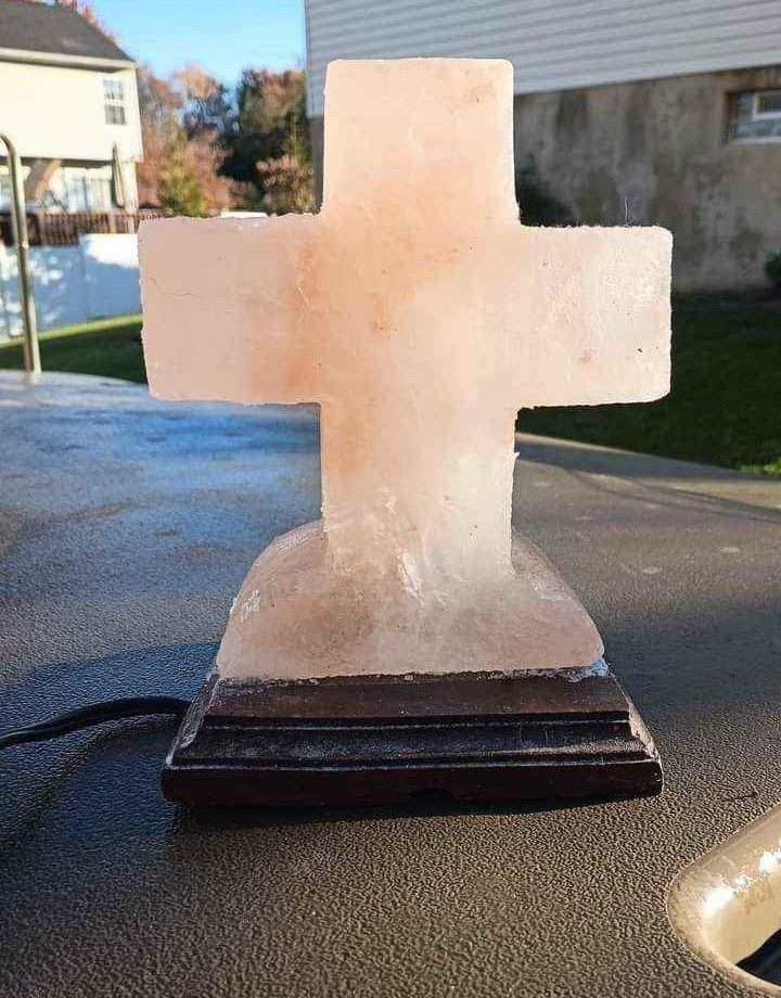 Himalayan Salt Cross Lamp, electric