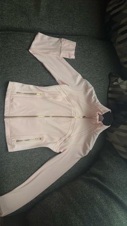 lululemon Pink Zip-Up Athletic Jacket with Gold Zippers