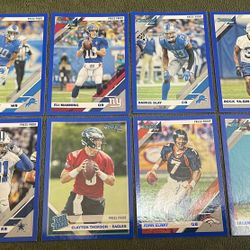 Lot of 8 2019 donruss press proof football blue