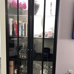Black glass Display Cabinet 