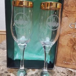CLADDAGH FLUTE GLASSES SET OF 2