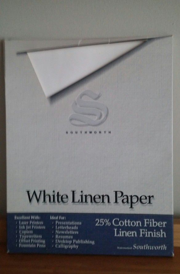 Southworth White Linen Paper
