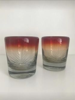 Williams Sonoma glass candle & votive holders (set of 2)