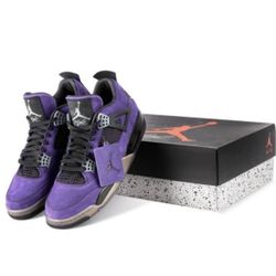 Size 9 Purple Jordan Retro 4 Travis Scott (friends And Family)