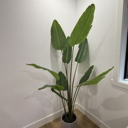 Artifical White Bird Of Paradise Plant With Pot