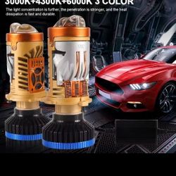 H4 Led Bulbs Super Bright With Projectornew 3 Colors  