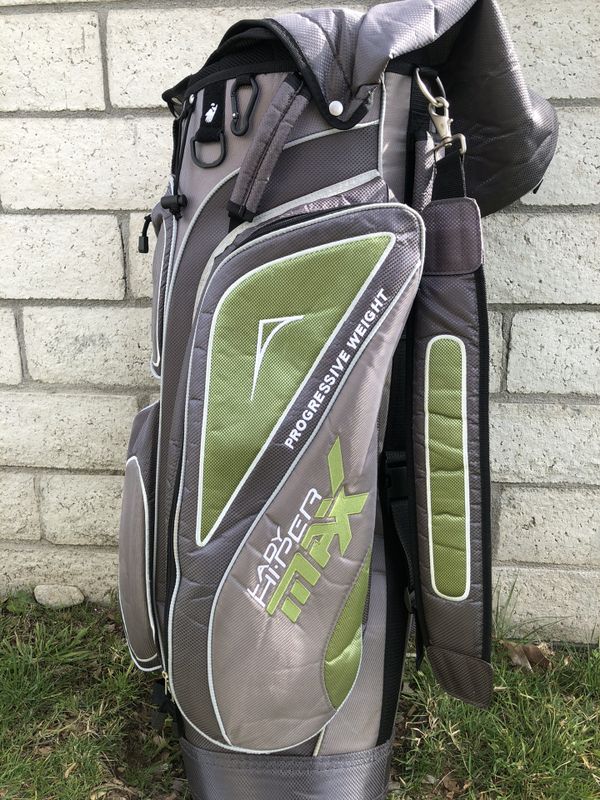 Acuity Lady Hiper max progressive weight golf bag. Light green and