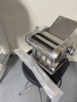 Commercial Electric Dough Sheeter - 135W Pasta Maker with 8 Adjustable Thickness for Noodles, Pastry, Dumpling Skins - Stainless Steel Dough Roller fo