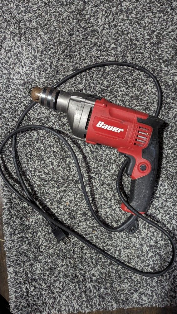 Bauer Harmmerdrill Corded 6ft Cord Comes With Chuck Key Works Great
