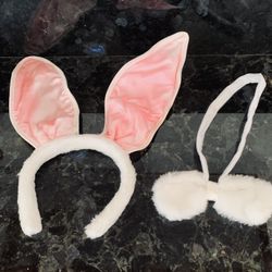 Kids Easter Bunny Ears & Velcro Bow Tie, Costume