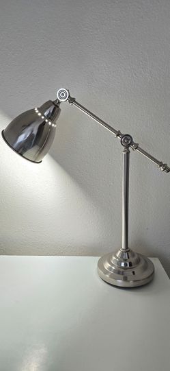 Vintage Adjustable Industrial Metal Desk Lamp - Polished Finish