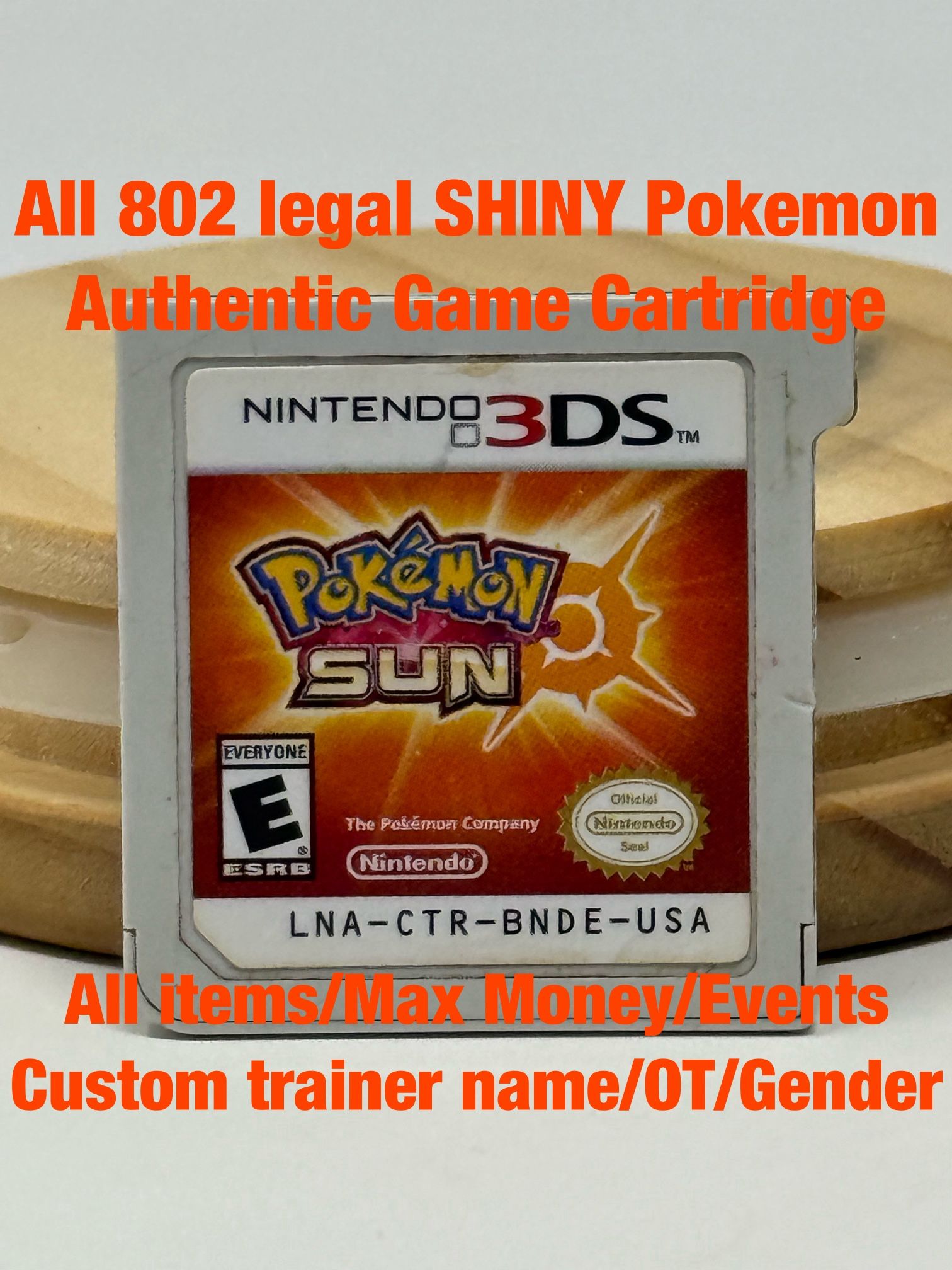 Unlocked Authentic Pokemon Sun Nintendo 3DS All 802 Legal Shiny Pokemon