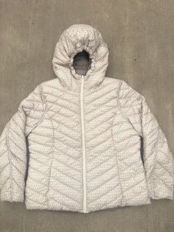 Michael Kors Monogram Puffer Jacket with Hood
