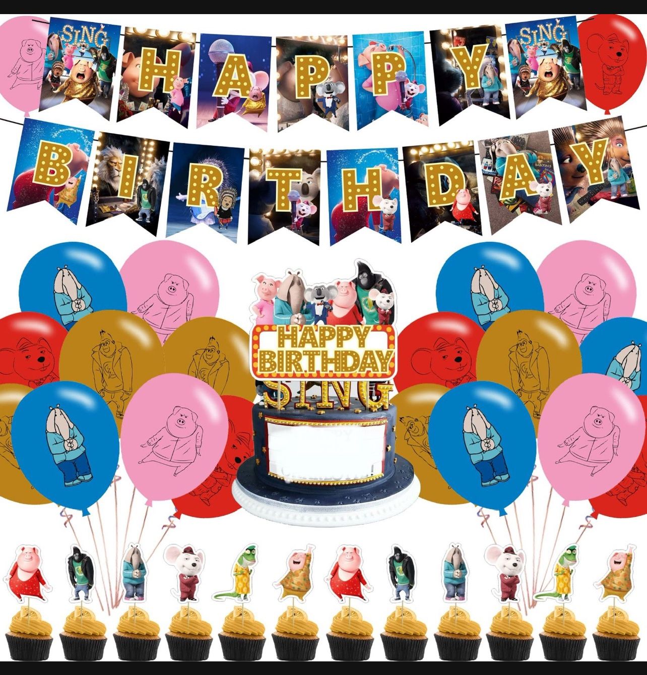 The SING Movie Birthday Party Decorations