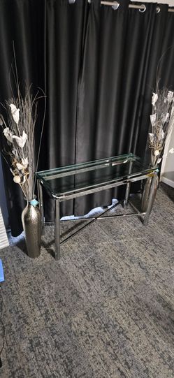Chrome entryway or sofa table