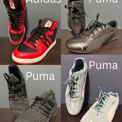 4 Pairs Of Shoes (Puma & Adidas): Men’s Size 13