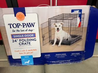 Top Paw 24" Single-Door Folding Dog Crate