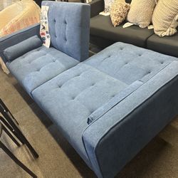 Blue Futon Sofa New Fully Assembled 