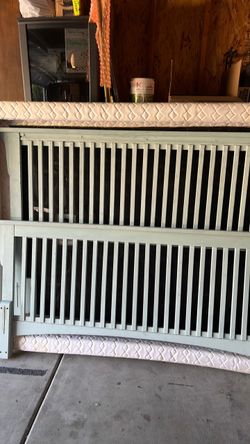 Queen bed frame and mattress