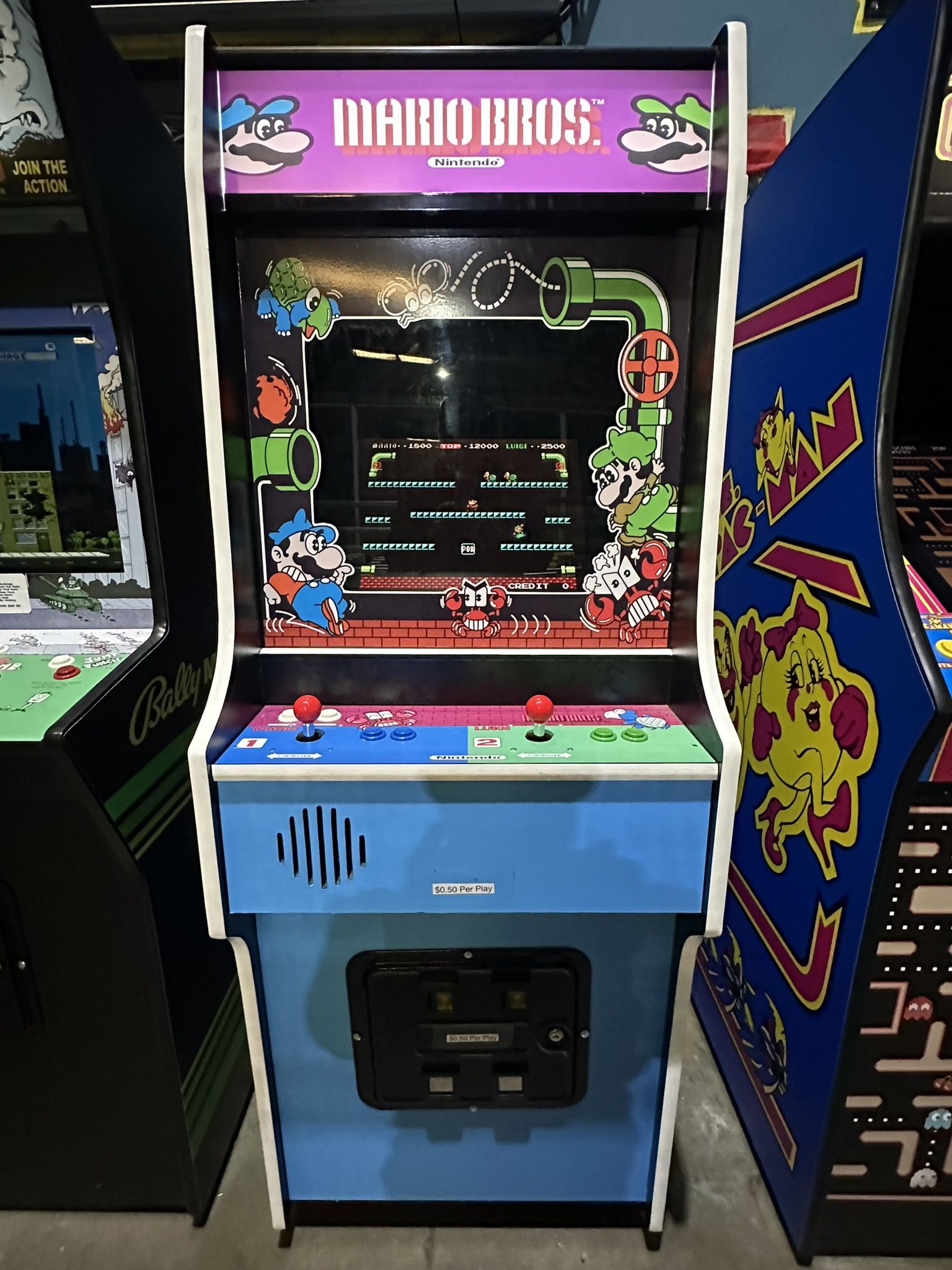 Mario Bros Classic Arcade. Like New. Coin Op
