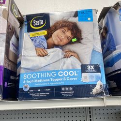 Cool 3-Inch Gel Memory Foam Mattress Topper and Cover, designed for a Twin XL bed