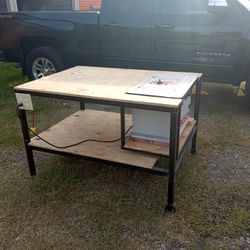 Table With/ Router And Router Machine 