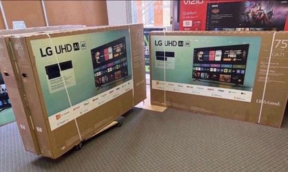 75 LG 4K smart HDTV $55 on financing for delivery six month warranty