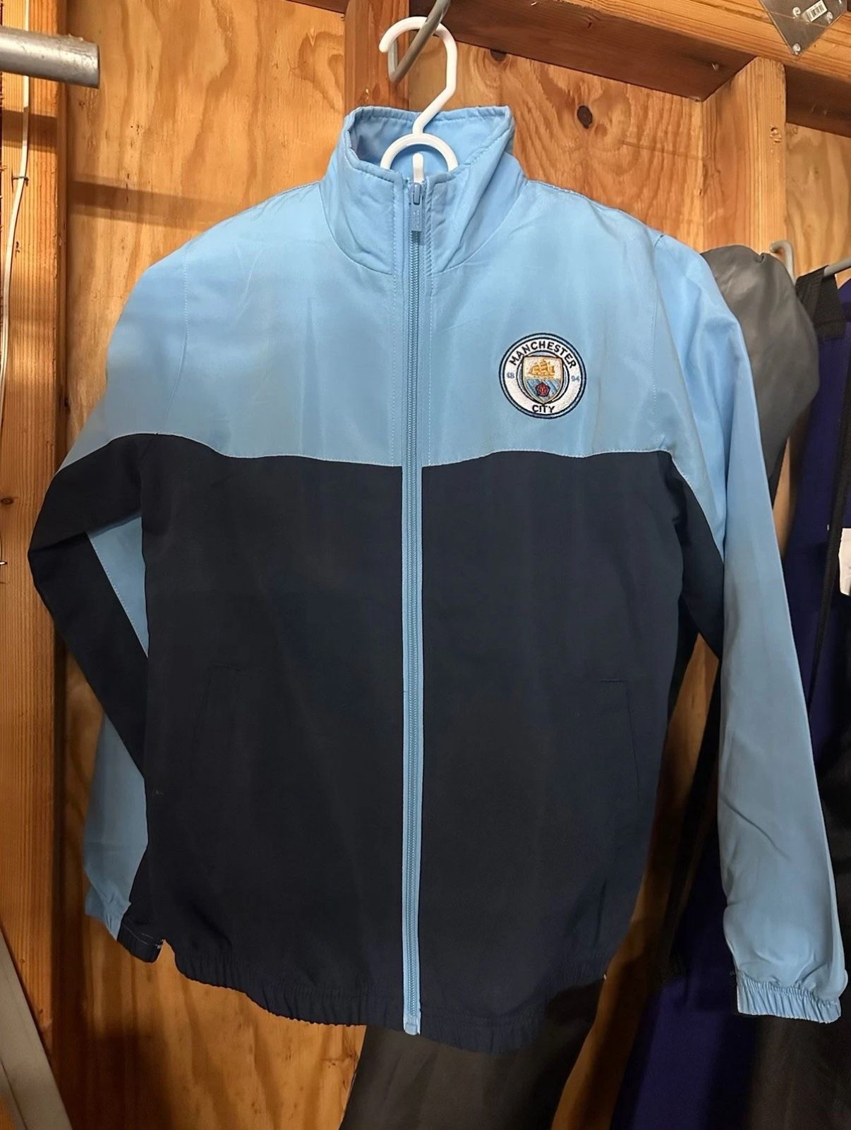 Manchester City Youth, Size 10/11, Blue Track Suit Jacket (Soccer Team) (see Description)