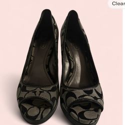 coach heels with the matching wallet 