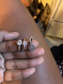 2 Promise Rings One Engravable Charm Pandora